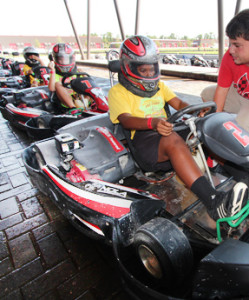 Karts so fast, you need protection.